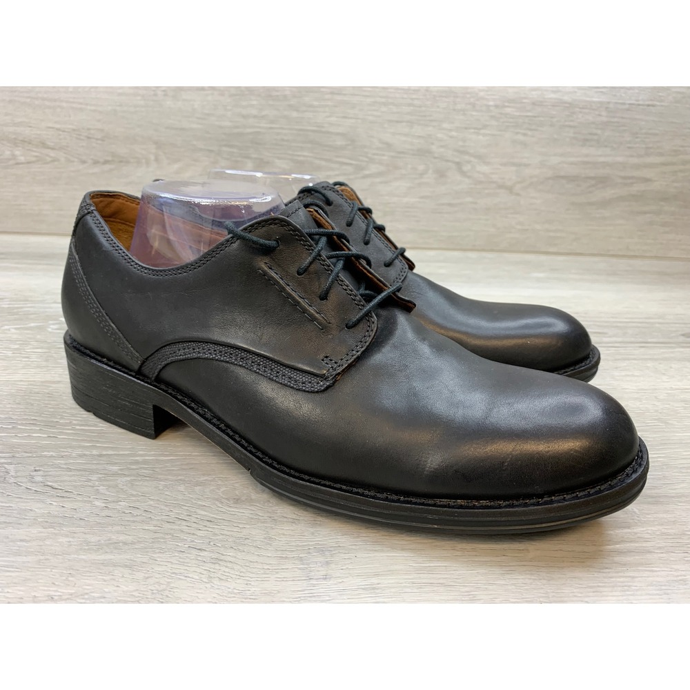Clarks Men's Black Leather Derby Dress Shoes 10.5 Classic Shoes